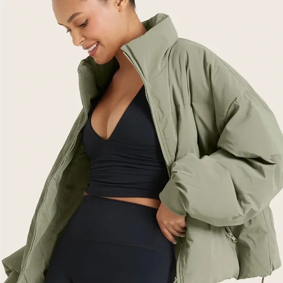 SET Active Green Quilted Puffer Jacket - Picture 1 of 2